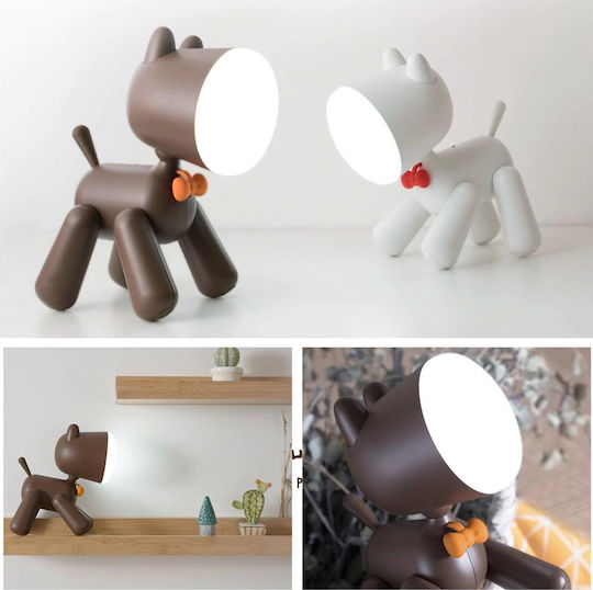 Allocacoc Kinder Dekorative Lampe Puppy Braun 15x9x21εκ.