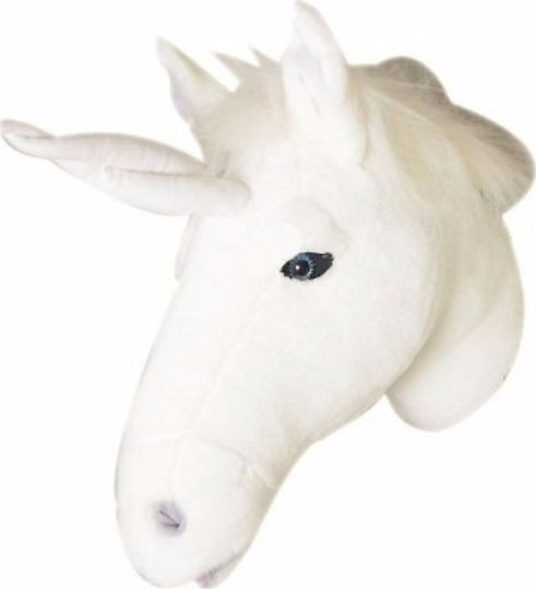 Wild & Soft Kinder Dekorative Tierbüste Tiere Weiß aus Stoff Claire 38x26cm