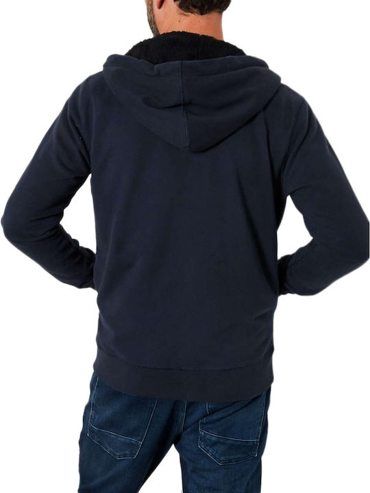 Petrol Industries Herren Sweatshirt Jacke mit Kapuze und Taschen Navy