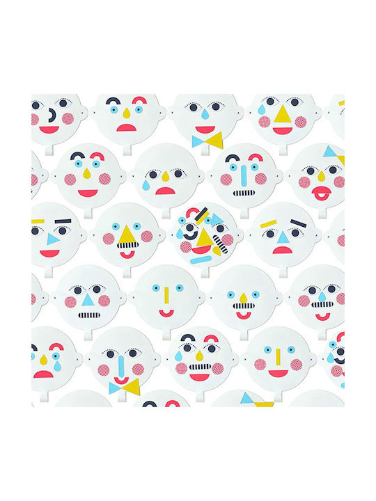 Tresxics Metallic Kids Wall Mounted Hanger with One Hook Happy White 22x22cm