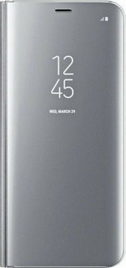 Hurtel Clear View Book Plastic Argintiu (Galaxy S7)