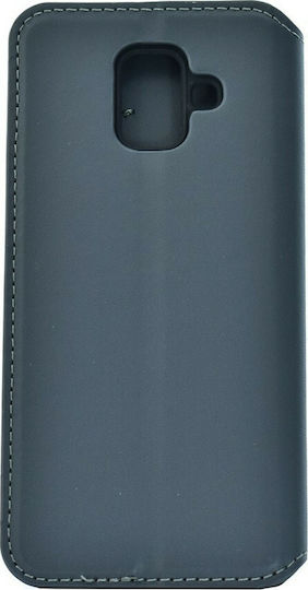 Powertech Book Piele artificială Gri (Galaxy A6 2018)
