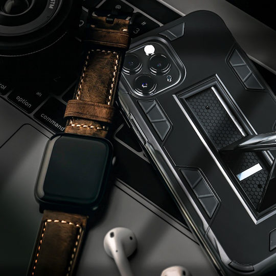 Forcell Defender Tough Umschlag Rückseite Kunststoff Schwarz (iPhone 12 mini)