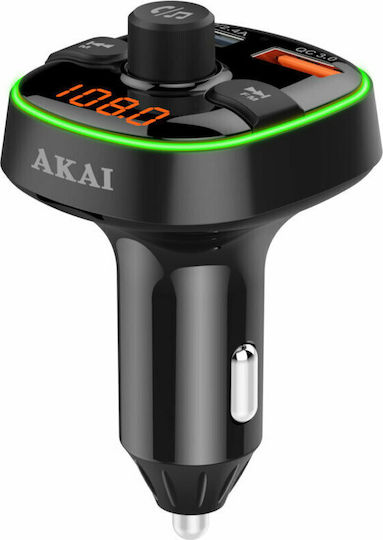 Akai Proffesional FM Car Transmitter FMT-52BT Led with Bluetooth / MicroSD / USB