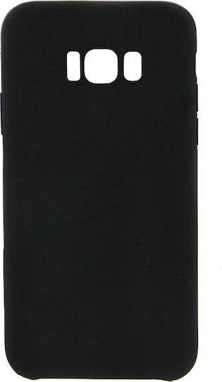Forcell Galaxy S8 Umschlag Rückseite Silikon Schwarz (Galaxy S8)
