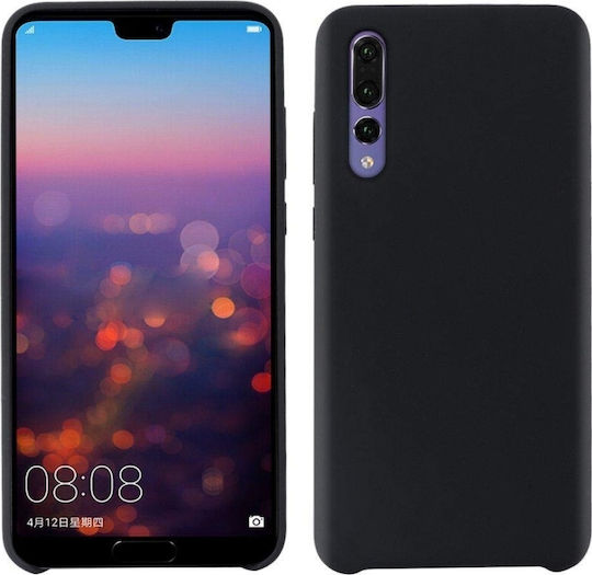 TPU Umschlag Rückseite Silikon 1.2mm Schwarz (Huawei P20)