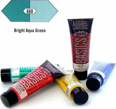 Liquitex Acrylic Color Basics Acrylic Paint Set 660 Bright Aqua Green 118ml 1pcs LB119660