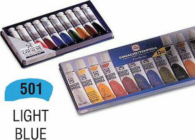 Royal Talens Gouache Extra Fine Quality Tempera de Pictură Albastru deschis (cian) 501 în Tubular 20ml 1buc 08045012