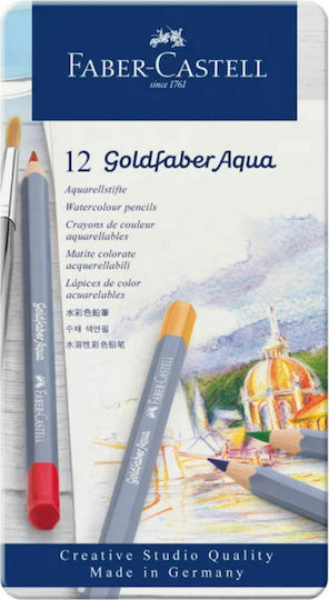 Faber-Castell Goldfaber Aqua Watercolour Pencils Set Case 12pcs