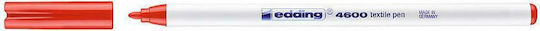 Edding Textile Pen 4600 Marker Red Permanent for Fabric Round nose