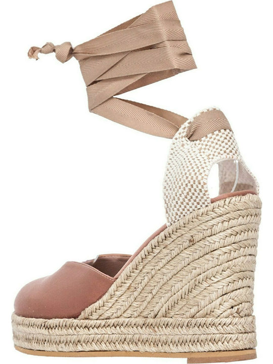 Sante Day2Day Women's Leather Platform Espadrilles Pink