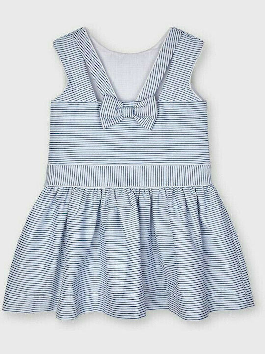 Mayoral Kids Dress Striped Sleeveless Blue