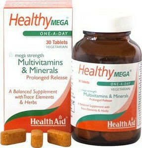 Health Aid Healthy Mega Vitamin for Energy & Immune System Boost 30 tabs