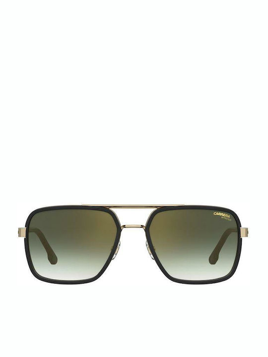 Carrera Men's Sunglasses with Gold Frame and Grey Gradient Lens 256/S RHLD6