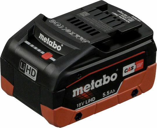 Metabo Μπαταρία Εργαλείου Λιθίου 18V με Χωρητικότητα 5.5Ah