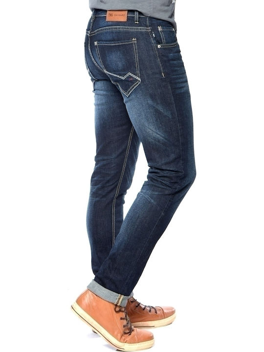 17501-350-0621 Herren Jeanshose Elastisch Slim Fit Marineblau