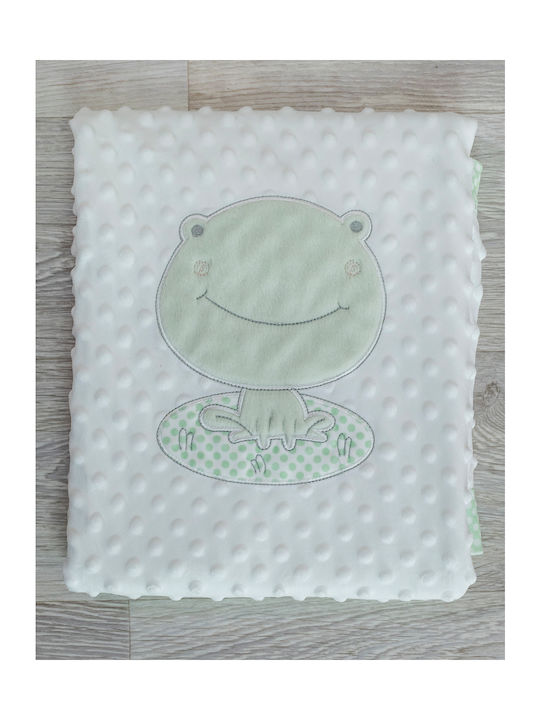 GM Home Κουβέρτα Αγκαλιάς & Λίκνου Baby Collection Froggy 75x100εκ.