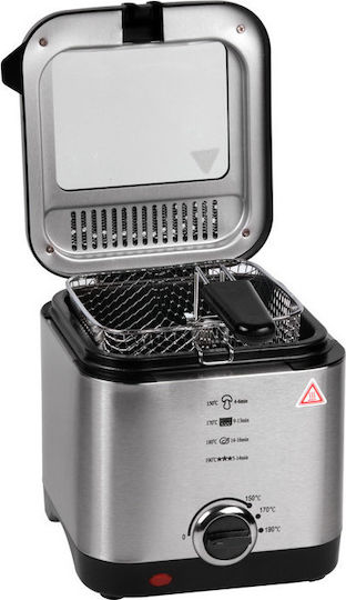 Gem Deep Fryer with Removable Basket 1.5lt Silver