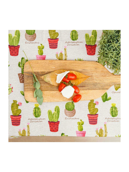 Borea Ράνερ Cacti Μπέζ 50x140εκ.
