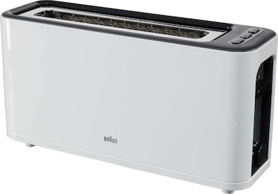 Braun HT3110 Φρυγανιέρα 2 Θέσεων 1000W Λευκή