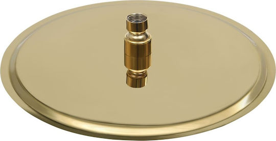 vidaXL Στρογγυλή Κεφαλή Ντουζ 30cm Gold