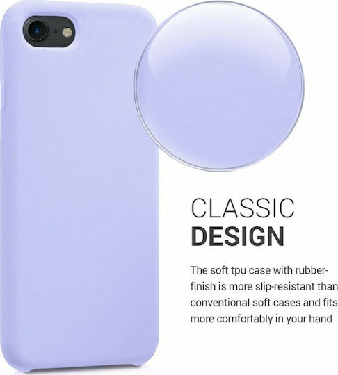 KWmobile Soft Flexible Rubber Back Cover Silicone Purple (iPhone SE 2022/2020)