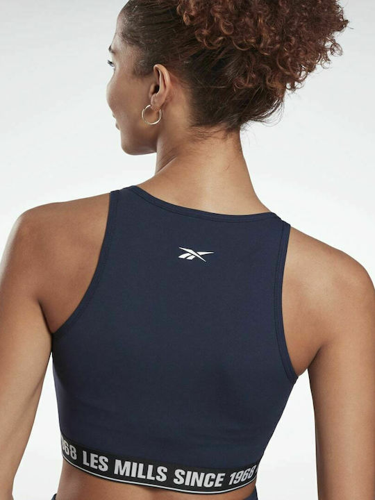 Les Mills Beyond Sweat Women's Sports Bra without Padding Navy Blue