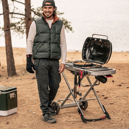 Weber Traveler Преносима Газово Барбекю Решетка 63.5брx34.3брсм. с 1 бр 3.8кВт