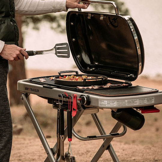 Weber Traveler Преносима Газово Барбекю Решетка 63.5брx34.3брсм. с 1 бр 3.8кВт