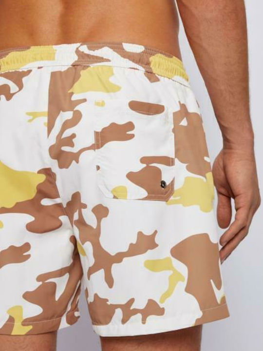 Herren Badebekleidung Shorts Weiß Tarnfarben