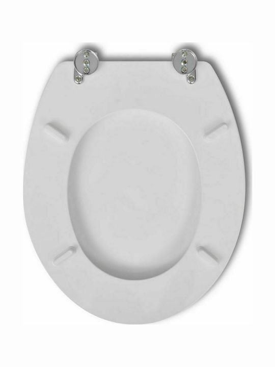 vidaXL Wooden Toilet Seat White 42.5cm