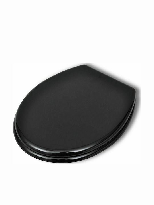 vidaXL Wooden Toilet Seat Black 42.5cm
