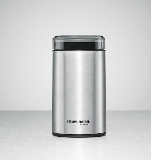 Rommelsbacher EKM 100 Râșniță electrică pentru cafea 200W cu capacitate de boabe 70gr Argintiu