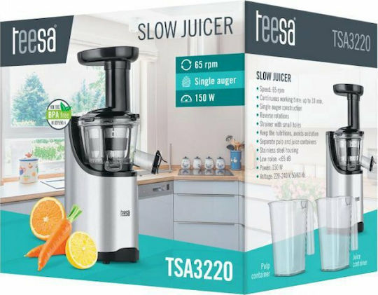 Teesa Αποχυμωτής Αργής Σύνθλιψης 150W Ασημί