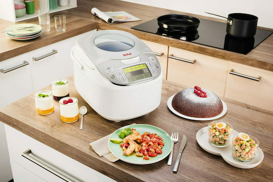 Tefal Fuzzy Spherical Advanced Πολυμάγειρας 750W με Χωρητικότητα 5lt Λευκός
