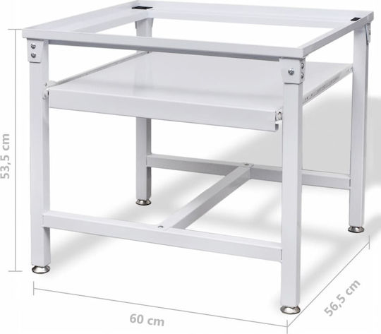 vidaXL 50449 Basis Für Waschmaschine aus Metall mit Schublade 63x54εκ. 1Stück