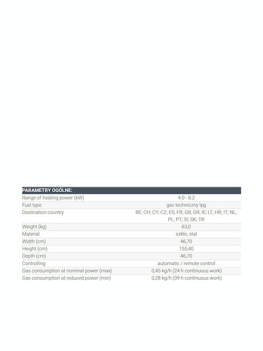 Kratki PATIO/G31/37MBAR/S Огнище На открито Черен