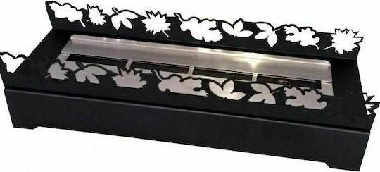 EcoHot Bio Leaf 50 Επιδαπέδιο Τζάκι Βιοαιθανόλης Εσωτερικού Χώρου Μαύρο 50x22x17.5cm