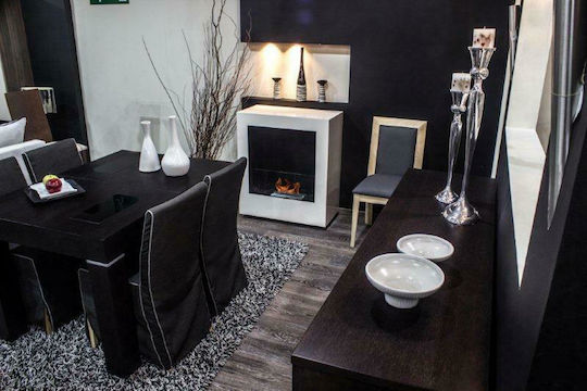 EcoHot Bio Cube 02 Indoor Floor Bioethanol Fireplace Red 90x30x94cm