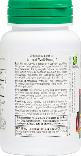 Nature's Plus Herbal Actives Chasteberry 60 veg. caps