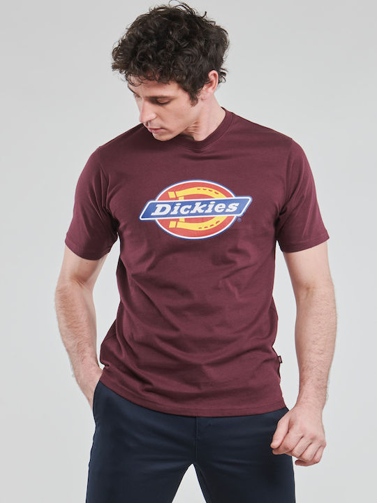 Dickies Icon Logo Ανδρικό T-shirt Maroon με Στάμπα