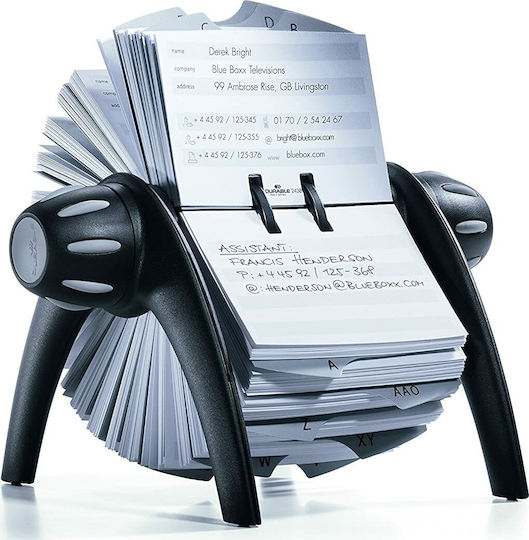 Durable Business Card File Rotary Telindex 1652416