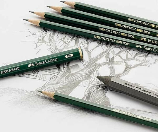 Faber-Castell 9000 Молив 3B Зелен