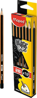 Maped Black Peps Pencil 2B Orange