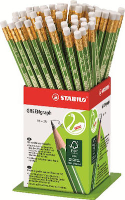 Stabilo Greengraph 6004 Pencil HB with Eraser Green