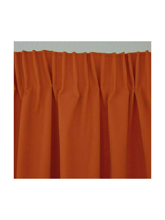 Lino Home Vorhang mit Bleistiftfalten Renas 107 Terracotta 300x280cm