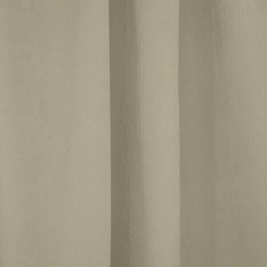 Lino Home Vorhang mit Bleistiftfalten Samos Mocca 150x275cm