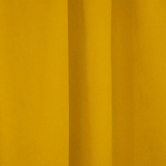 Lino Home Κουρτίνα με Τρέσα Samos Mustard 150x275εκ.