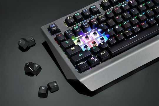 Motospeed CK99 Gaming Mechanische Tastatur mit Outemu Blau Schaltern und RGB-Beleuchtung (Griechisch) Silber
