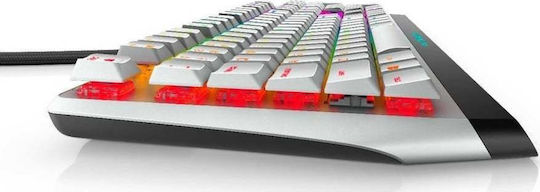 Dell Alienware AW510K Gaming Mechanical Keyboard with Cherry MX Red Low Profile switches and RGB lighting (English US) White